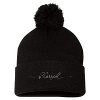 Blessed Cute Pom Pom 12in Knit Beanie