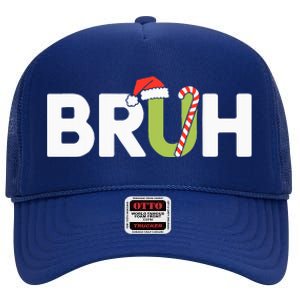 Bruh Christmas High Crown Mesh Back Trucker Hat