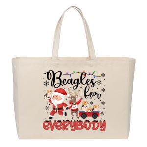 Beagle Christmas Beagles For Everybody Beagle Xmas Great Gift Cotton Canvas Jumbo Tote