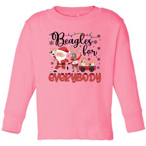 Beagle Christmas Beagles For Everybody Beagle Xmas Great Gift Toddler Long Sleeve Shirt