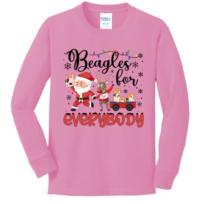 Beagle Christmas Beagles For Everybody Beagle Xmas Great Gift Kids Long Sleeve Shirt