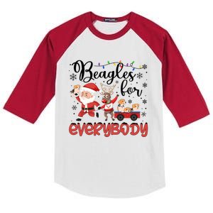 Beagle Christmas Beagles For Everybody Beagle Xmas Great Gift Kids Colorblock Raglan Jersey