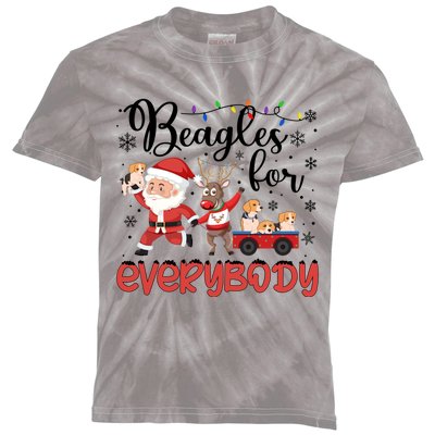 Beagle Christmas Beagles For Everybody Beagle Xmas Great Gift Kids Tie-Dye T-Shirt