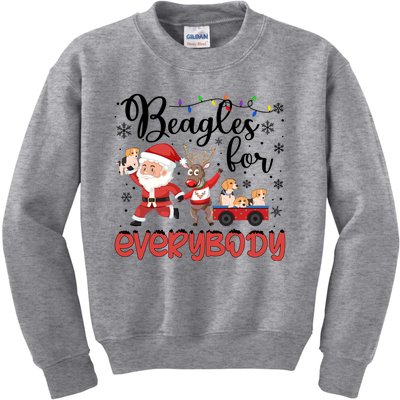 Beagle Christmas Beagles For Everybody Beagle Xmas Great Gift Kids Sweatshirt