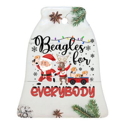 Beagle Christmas Beagles For Everybody Beagle Xmas Great Gift Ceramic Bell Ornament