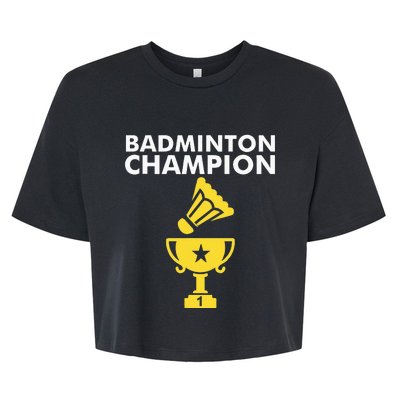 Badminton Champion Birdie Bella+Canvas Jersey Crop Tee