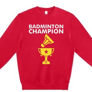 Badminton Champion Birdie Premium Crewneck Sweatshirt