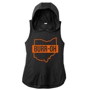 BurrOh Cincinnati Ladies PosiCharge Tri-Blend Wicking Draft Hoodie Tank