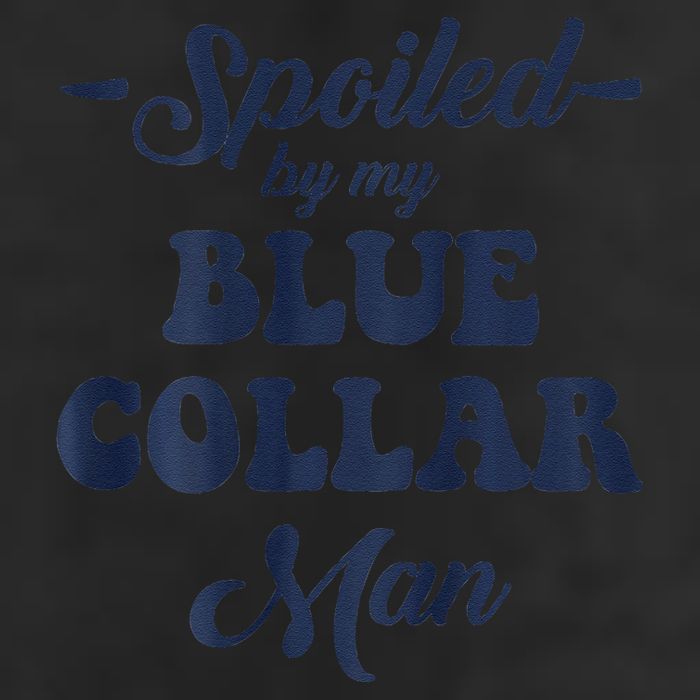 Blue Collar Better Half Spoiled By My Blue Collar Man 7 Panel Mesh Trucker Snapback Hat