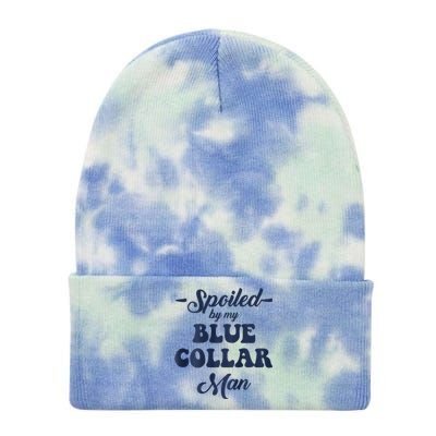 Blue Collar Better Half Spoiled By My Blue Collar Man Tie Dye 12in Knit Beanie