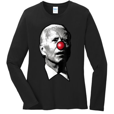 Biden Clown Ladies Long Sleeve Shirt