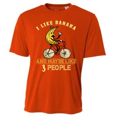 Banana Cycling Bike I Like Banana Summer Fruit Banana Lover Gift Cooling Performance Crew T-Shirt