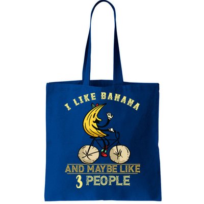 Banana Cycling Bike I Like Banana Summer Fruit Banana Lover Gift Tote Bag