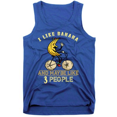 Banana Cycling Bike I Like Banana Summer Fruit Banana Lover Gift Tank Top