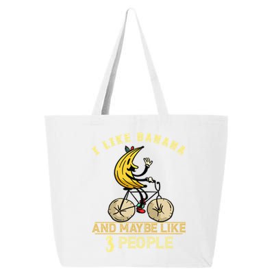 Banana Cycling Bike I Like Banana Summer Fruit Banana Lover Gift 25L Jumbo Tote