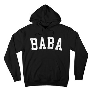 Baba Classic Bold Font FatherS Day Baba Hoodie