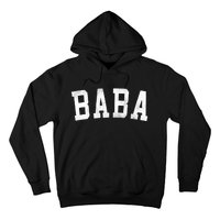 Baba Classic Bold Font FatherS Day Baba Hoodie