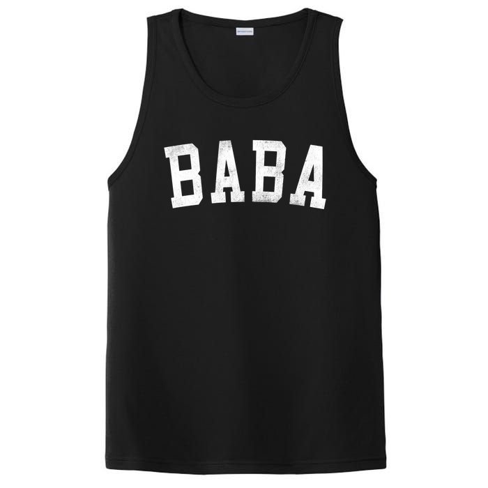 Baba Classic Bold Font FatherS Day Baba PosiCharge Competitor Tank