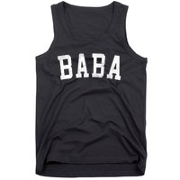 Baba Classic Bold Font FatherS Day Baba Tank Top