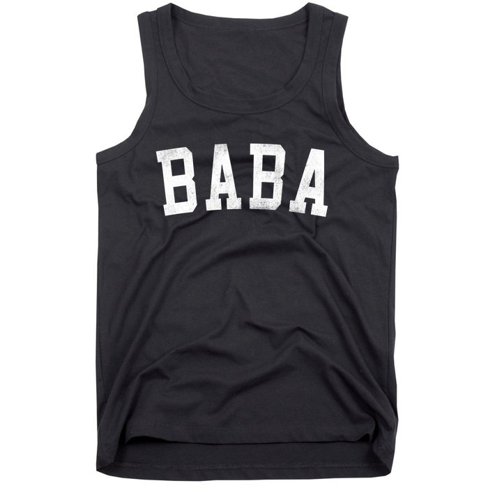 Baba Classic Bold Font FatherS Day Baba Tank Top