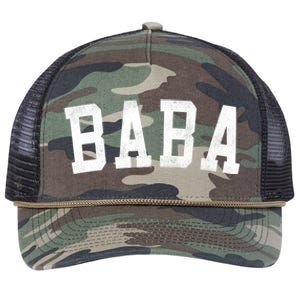 Baba Classic Bold Font FatherS Day Baba Retro Rope Trucker Hat Cap