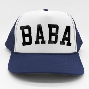 Baba Classic Bold Font FatherS Day Baba Trucker Hat