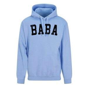 Baba Classic Bold Font FatherS Day Baba Unisex Surf Hoodie