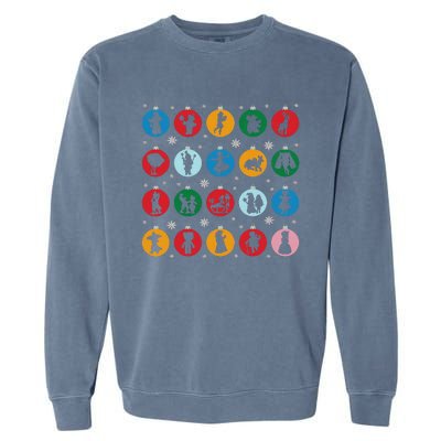 Broadways Christmas Bulbs Ornament Lights Xmas Design Garment-Dyed Sweatshirt