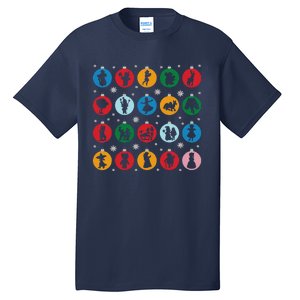 Broadways Christmas Bulbs Ornament Lights Xmas Design Tall T-Shirt