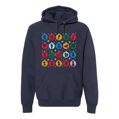 Broadways Christmas Bulbs Ornament Lights Xmas Design Premium Hoodie