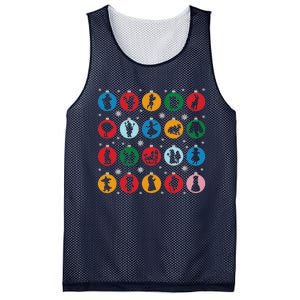 Broadways Christmas Bulbs Ornament Lights Xmas Design Mesh Reversible Basketball Jersey Tank