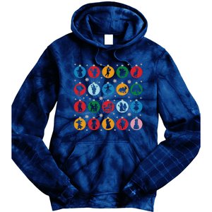 Broadways Christmas Bulbs Ornament Lights Xmas Design Tie Dye Hoodie