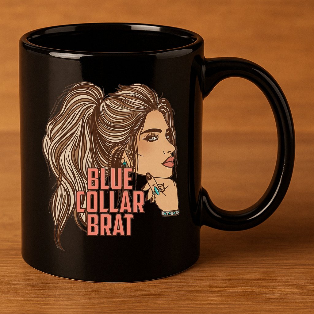 Blue Collar Brat Funny Design 11oz C Handle Ceramic Mug