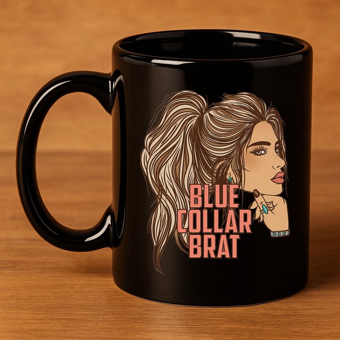 Blue Collar Brat Funny Design 11oz C Handle Ceramic Mug