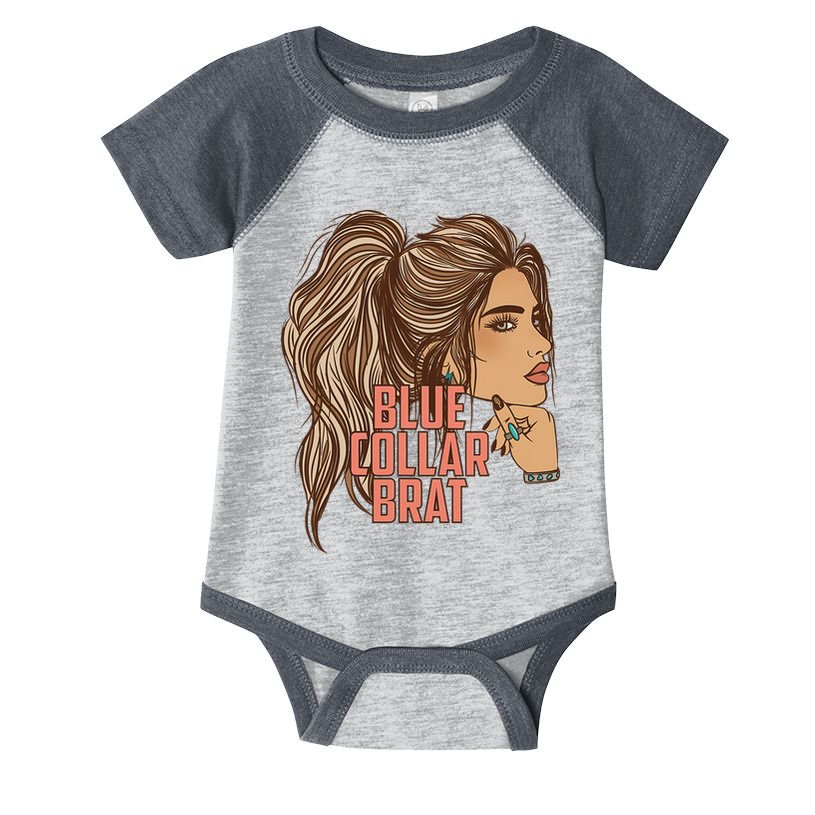 Blue Collar Brat Funny Design Infant Baby Jersey Bodysuit