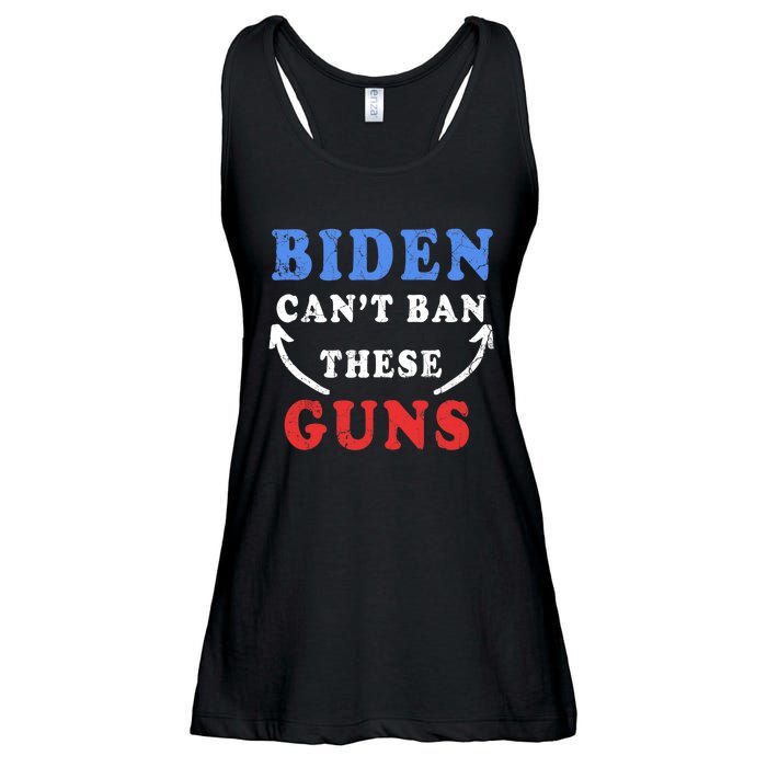 Biden Can't Ban These Guns gym workout funny weightlifting Ladies Essential Flowy Tank