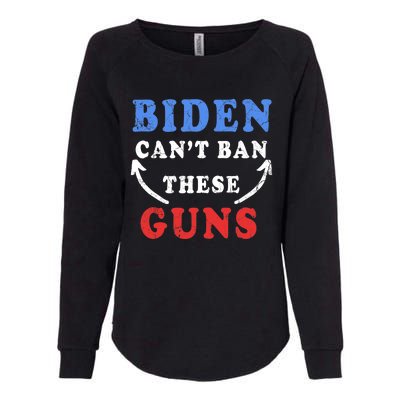 Biden Can't Ban These Guns gym workout funny weightlifting Womens California Wash Sweatshirt