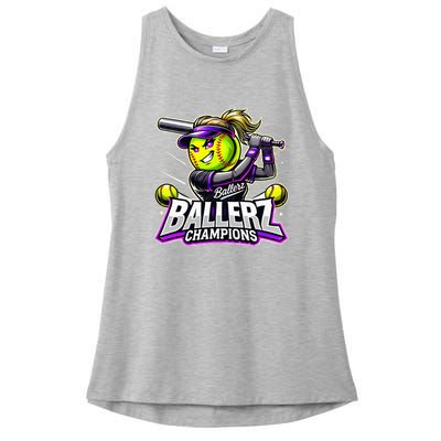 Ballerz Champions Ladies PosiCharge Tri-Blend Wicking Tank