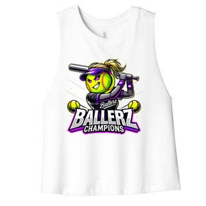 Ballerz Champions Women's Racerback Cropped Tank