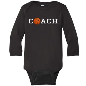 Basketball Coach Baby Long Sleeve Bodysuit