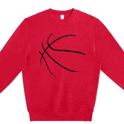 Basketball Costume Bball Player Coach Sports Baller Gift Premium Crewneck Sweatshirt