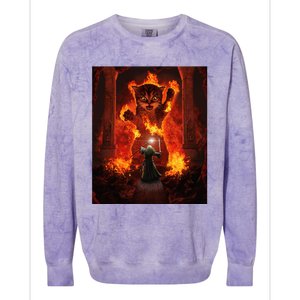 Balrog cat Colorblast Crewneck Sweatshirt