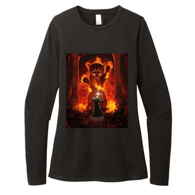 Balrog cat Womens CVC Long Sleeve Shirt