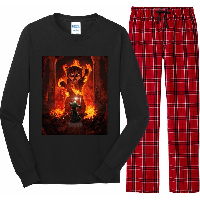 Balrog cat Long Sleeve Pajama Set