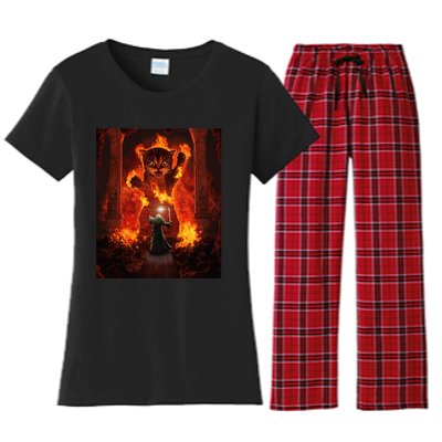 Balrog cat Women's Flannel Pajama Set