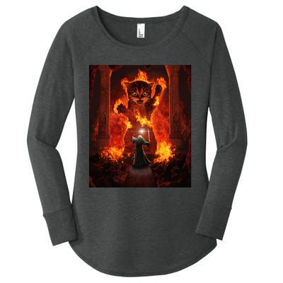 Balrog cat Women's Perfect Tri Tunic Long Sleeve Shirt