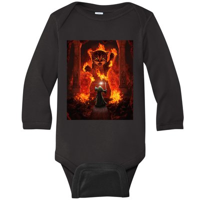 Balrog cat Baby Long Sleeve Bodysuit