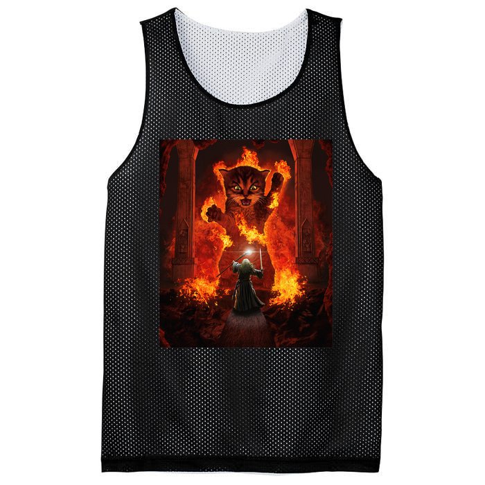 Balrog cat Mesh Reversible Basketball Jersey Tank