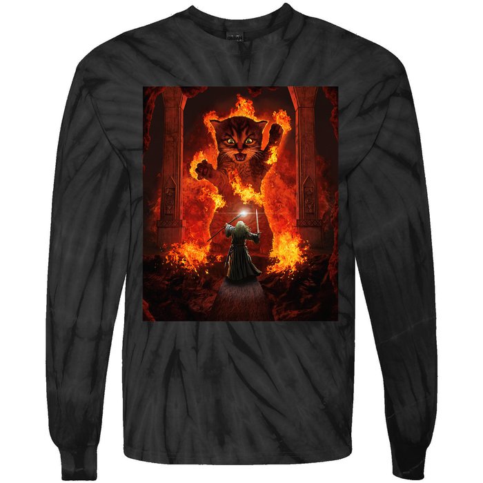 Balrog cat Tie-Dye Long Sleeve Shirt