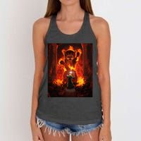 Balrog cat Women's Knotted Racerback Tank